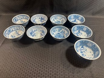 H12 (9) Asian Soup/rice Bowls 6'd