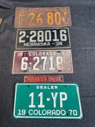 J65 Colorado 1970 Dealer License Plates