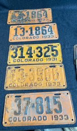 J66 1933 Colorado License Plates