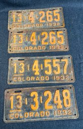 J69 1932 Colorado License Plates