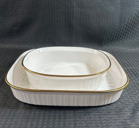 H37 (2) Corning Ware Casserole Dishes