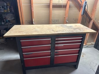 H82 10 Drawer Tool Cabinet/Bench #2 20.25' X 33.5'H X 54' W