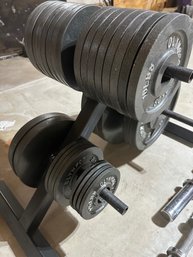 H93 Weight Set W/rack & Bars (weights 490 Lbs)