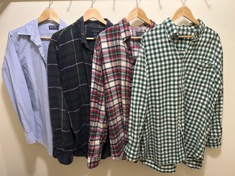 H123 (4) Land's End Long Sleeve Shirts Xl-tall & XXL-tall