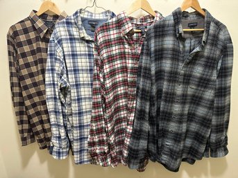 H124 (4) Land's End Long Sleeve Shirts Xl & (3)XXL-Tall