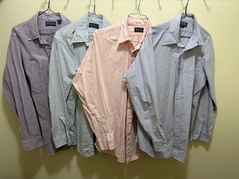 H128 (4) Land's  End Long Sleeve Shirts Xl (17-36)