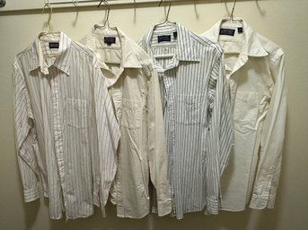 H130 (4) Land's End Long Sleeve Shirts Xl(17-36)