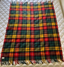 H135 Vintage Faribo 100 Wool Blanket 52' X 66'