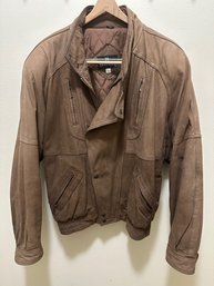 H146 Vintage Bermans Suede Leather Jacket XL