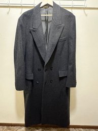 H148 Mens All Pure Wool Trench Coat 62-64' Long