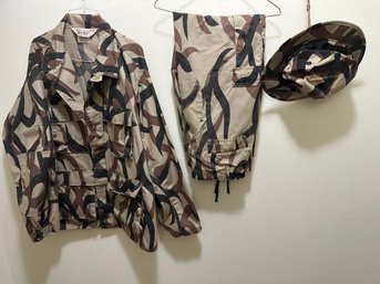 Hh150 Cammo Shirt, Pants And Hat Shirt XL Pants L