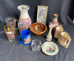 J292 Vintage Pottery Advertisement, Ash Tray, Camel Mugs