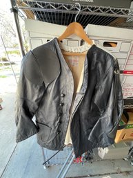 G78 Leather Shooters Coat XL