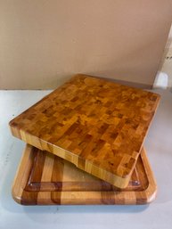 G126 Two Wood Cutting Boards One High Quality And Heavy