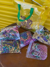 Mardi Gras Beads Bag And Banner