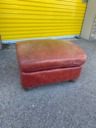 S-147 Leather Foot Stool 18x24x32 LOCAL PICKUP ONLY