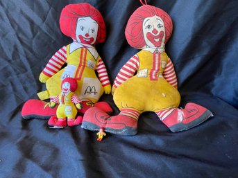 P66 Two Cloth Ronald McDonald Dolls 10'