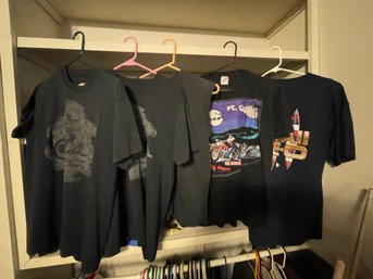 J39 - Biker T-shirts Sturgis 89' And Ft Collins Toy Run Hawaii 50 - 5pc Size L-XL