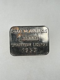 A11 Arkansas Chauffeur Badge 1953 #21651