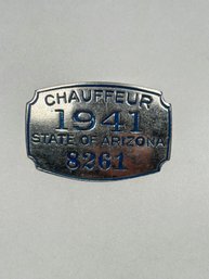 A26 Arizona Chauffeur Badge 1941 #8261