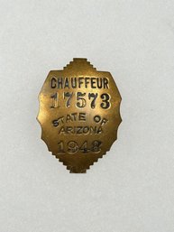 A29 Arizona Chauffeur Badge 1948 #17573