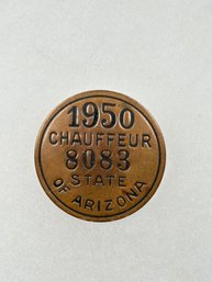 A31 Arizona Chauffeur Badge 1950 #8083