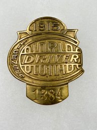 A42 Colorado Chauffeur Badge 1915 #1384 (No Pin)