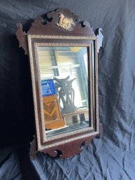 A27 Vintage Chippendale Embossed Duck On Mirror 17x29'