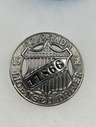 A55 Colorado Chauffeur Badge 1918 #11866