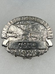 A80 Colorado Chauffeur Badge 1926 #7971