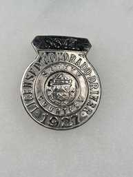 A85 Colorado Chauffeur Badge 1927 #8841
