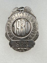 A94 Colorado Chauffeur Badge 1930  #863