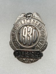 A97 Colorado Chauffeur Badge 1930  #10284