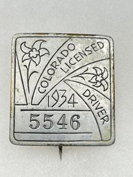 A112 Colorado Chauffeur Badge 1934  #5546