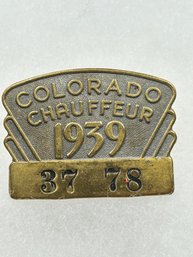 A140 Colorado Chauffeur Badge 1939  #37-38