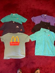 106 - 1990s McDonalds Uniforms And T-shirts 6pc Size L