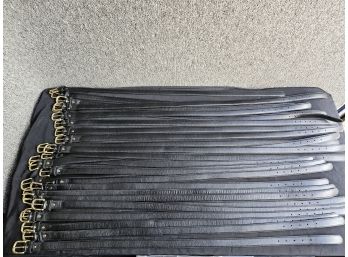 S92 - Cinch Calfskin Leather Belt Lot #1 - 1' Wide With 39' To 43' Lengths Measured - 25 Pieces