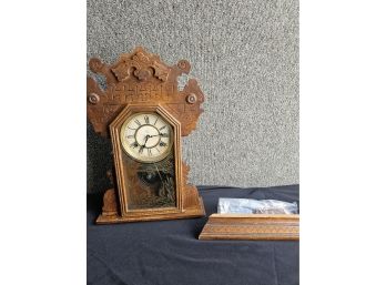 S97 - Eight Day Jarvis By Waterbury Kitchen Clock - Needs Some Repair - 22.6' By 16' - LOCAL PICKUP ONLY