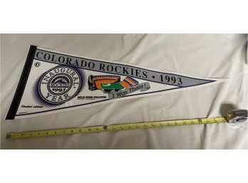 1993 Colorado Rockies Inaugural Season Pennant