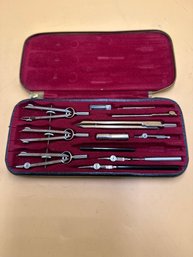 Vtg Germany Tacro 2231 Drafting Tool Set In Case- Mostly Complete