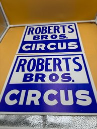 2 Roberts Bros Circus Posters Unused