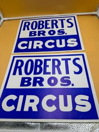 2 Roberts Bros Circus Posters Unused