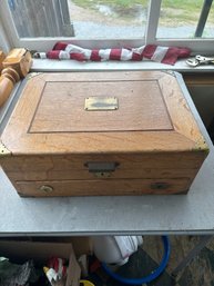 Antique Surveyors Chest Made Into A Humidor