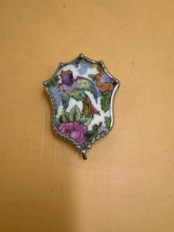 Beautiful Bird And Flower Pin