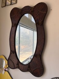 Antique Wooden Framed Mirror