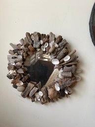 Driftwood Seashell Mirror