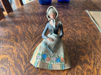 Clay Figurine Sculpture Signed