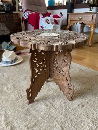 Small Antique Hand Carved Side Table