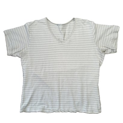 Columbia Tan Stitched V-Neck Shirt - Womens Small
