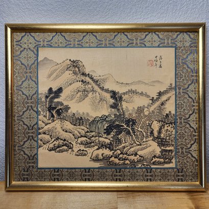 Japanese Mountain Landscape Print